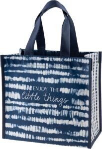 Karma Reusable Gift Bags - Tote Bag and Gift Bag with Handles - Perfect for Birthday Gifts and Party Bags RPET 1 Blue Shibori Medium